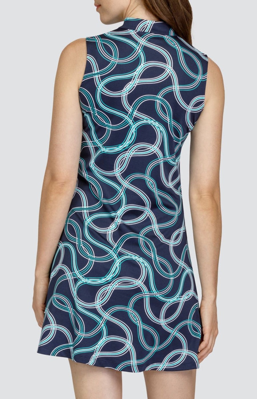 Golf Tail Activewear Sleeveless | Renlow 35" Dress - Organic Wave