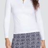 Golf Tail Activewear Long Sleeve | Giralia Top - Chalk White