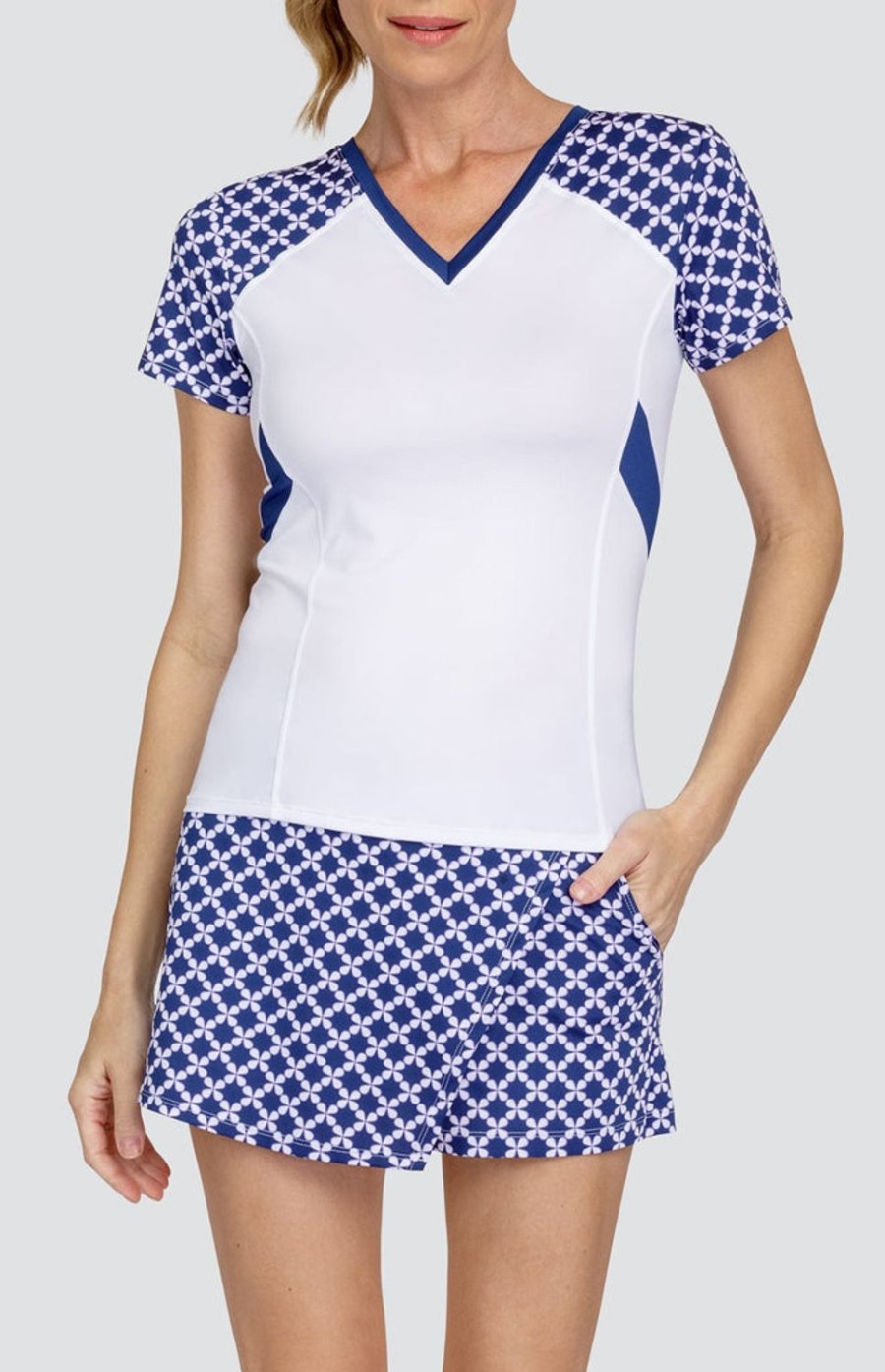Tennis Tail Activewear Short Sleeve | Yoko Top - Mini Ellipse