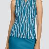 Golf Tail Activewear Sleeveless | Electa Top - Diamond Waves