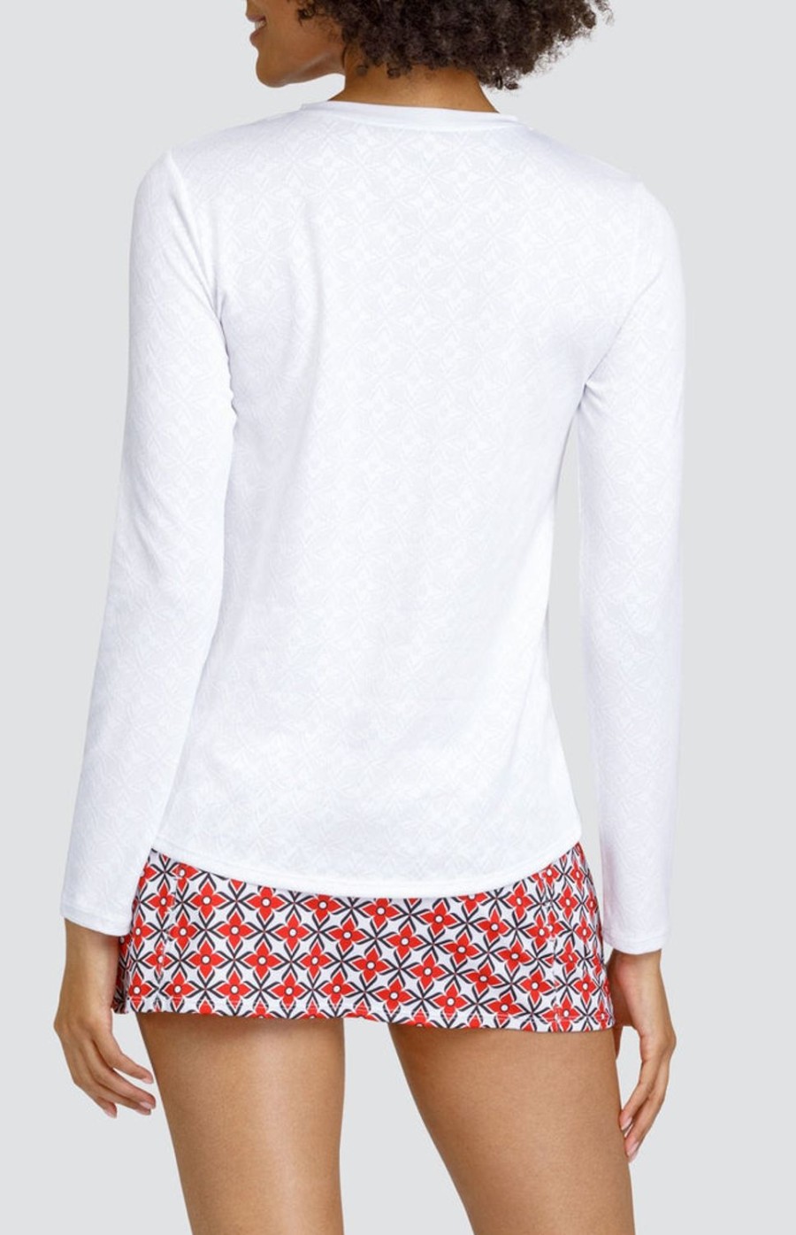 Tennis Tail Activewear Long Sleeve | Santiago Top - Windmill Jacquard