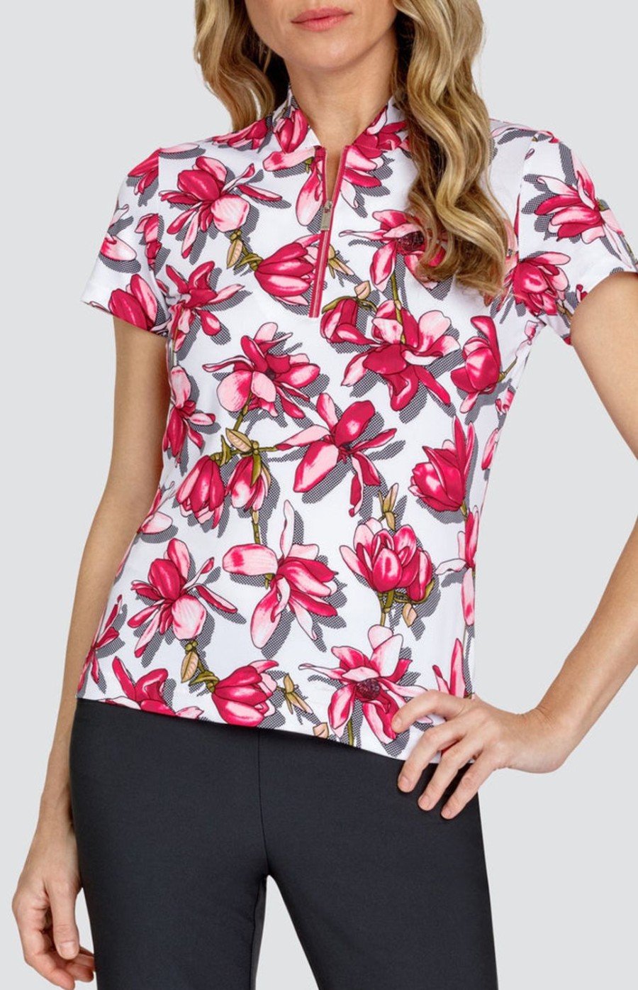 Golf Tail Activewear Short Sleeve | Rosalia Top - Sweet Magnolia
