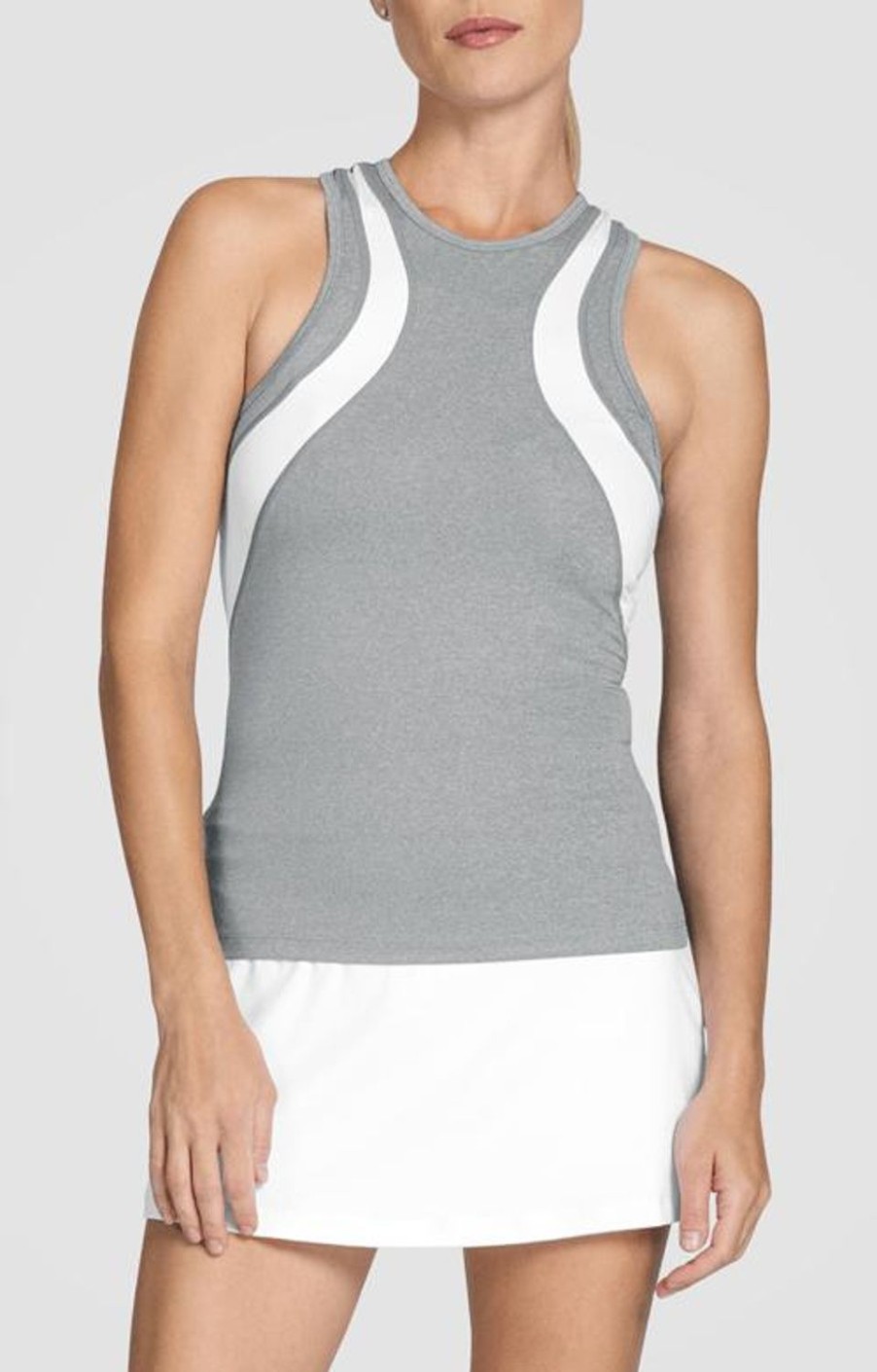 Tennis Tail Activewear Tanks | Calhoun Tank - Frosted Heather
