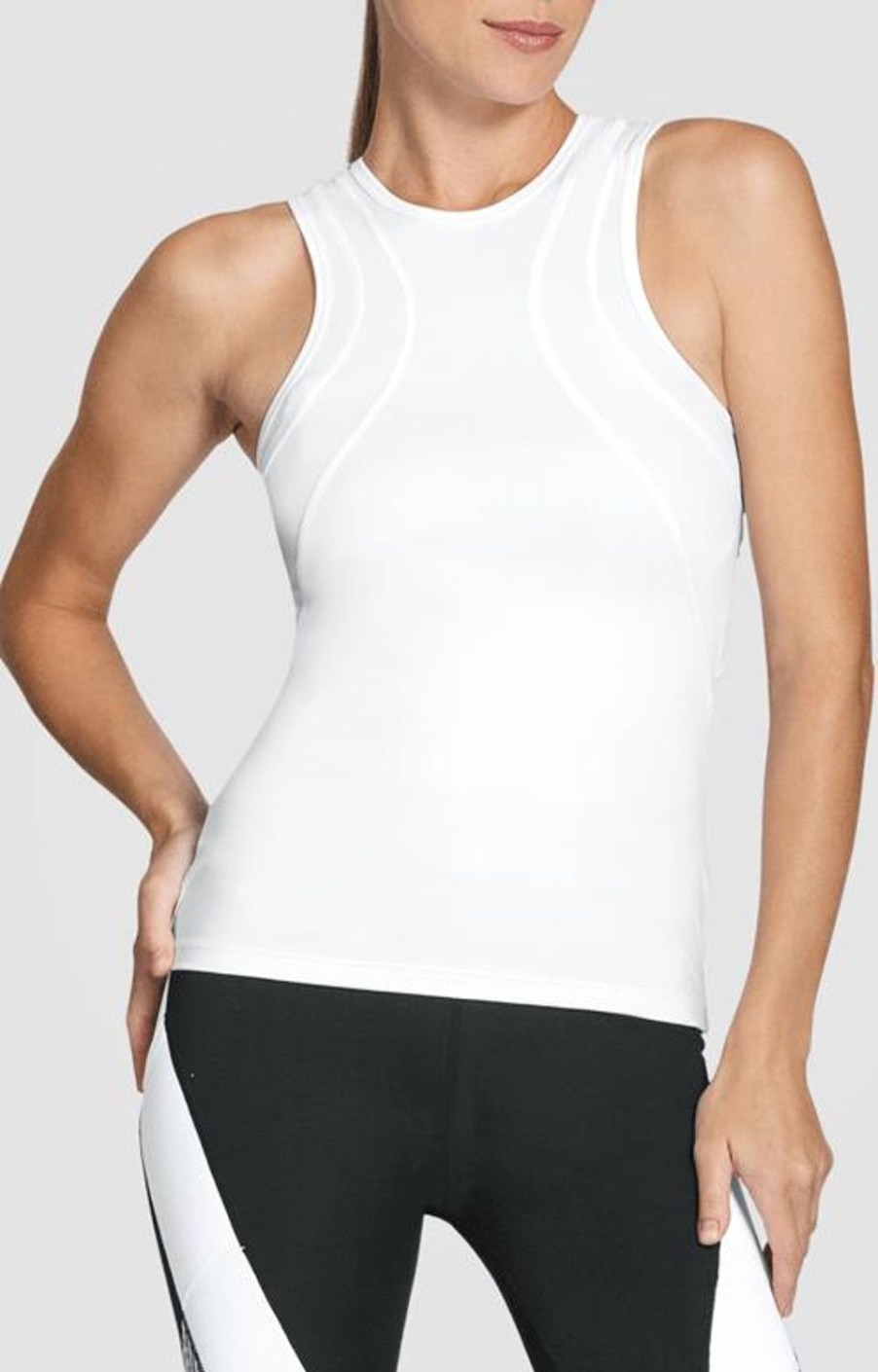 Tennis Tail Activewear Tanks | Calhoun Tank - White
