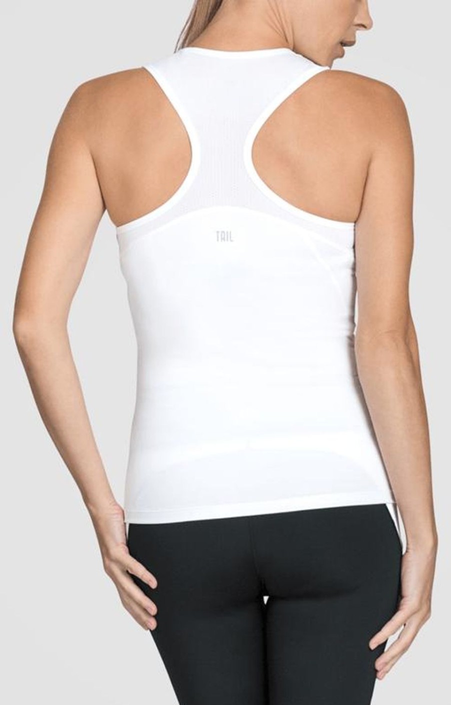 Tennis Tail Activewear Tanks | Calhoun Tank - White