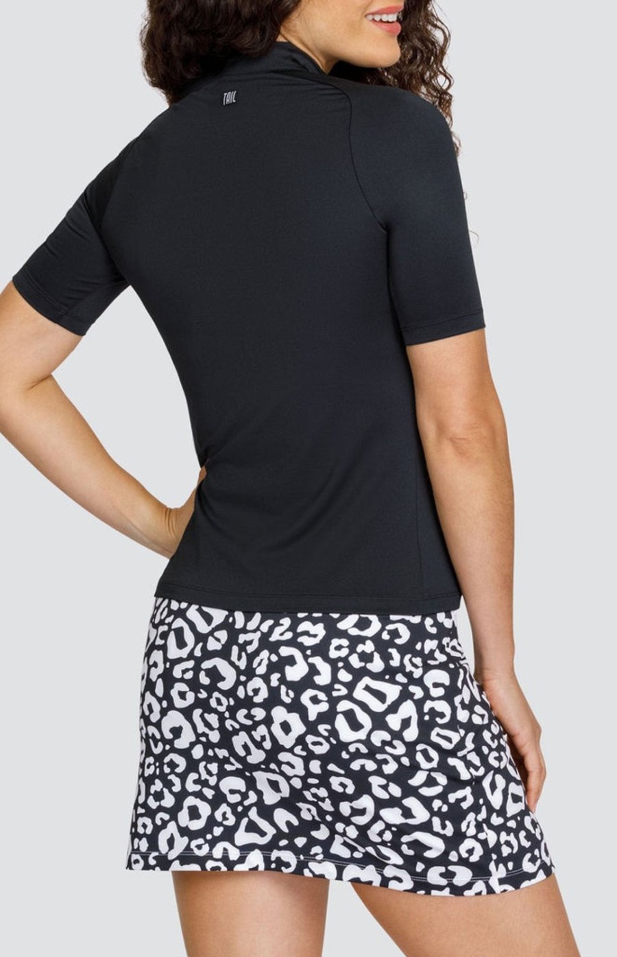 Golf Tail Activewear Short Sleeve | Elaura Top - Onyx Black