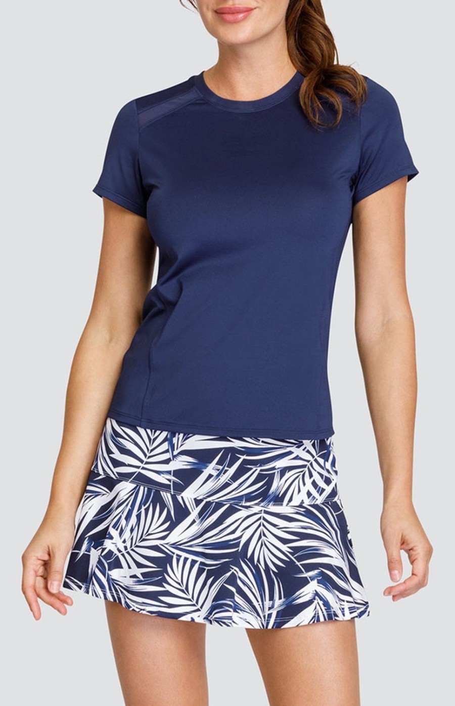 Tennis Tail Activewear Short Sleeve | Lorenia Top - Navy Blue