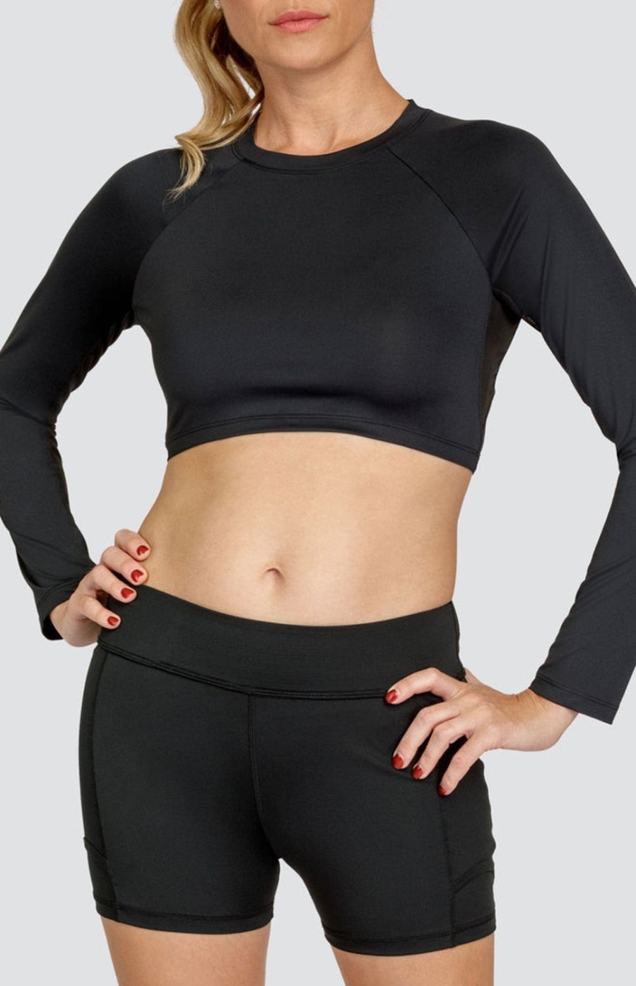 Golf Tail Activewear Long Sleeve | Sasha Layering Top - Onyx Black