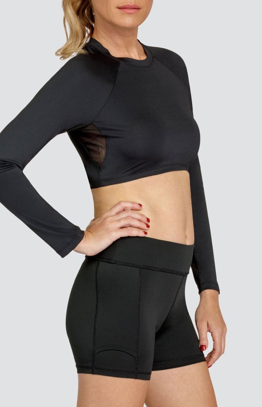 Golf Tail Activewear Long Sleeve | Sasha Layering Top - Onyx Black