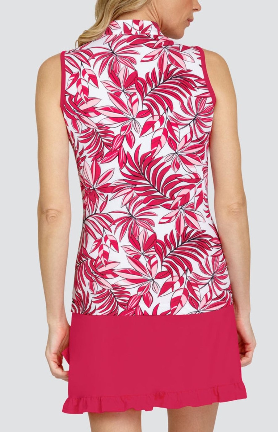 Golf Tail Activewear Sleeveless | Yanira Top - Summer Leaves