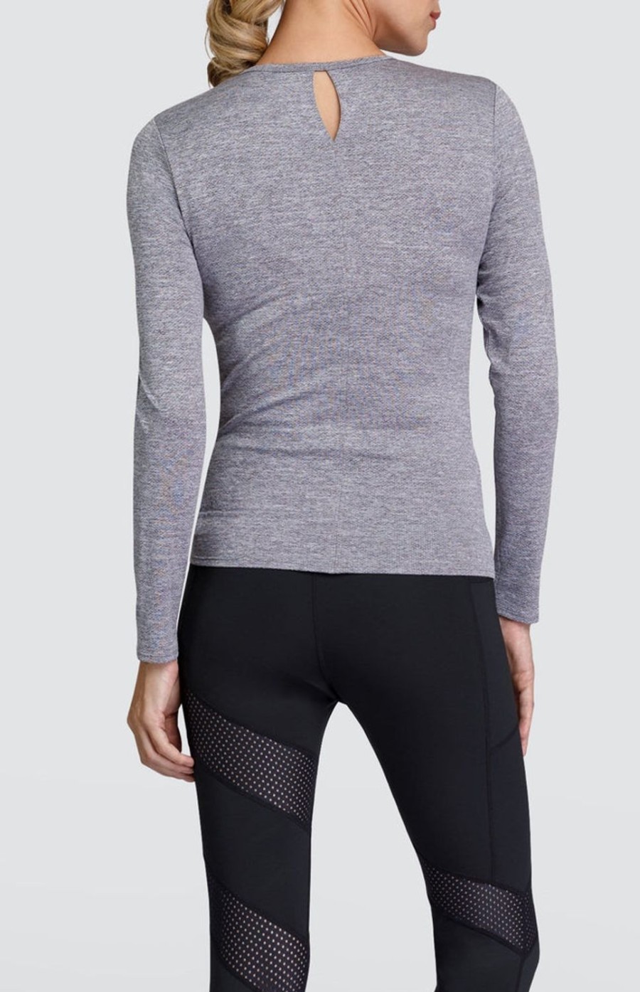 Tennis Tail Activewear Long Sleeve | Julieta Top - Frosted Heather - Final Sale