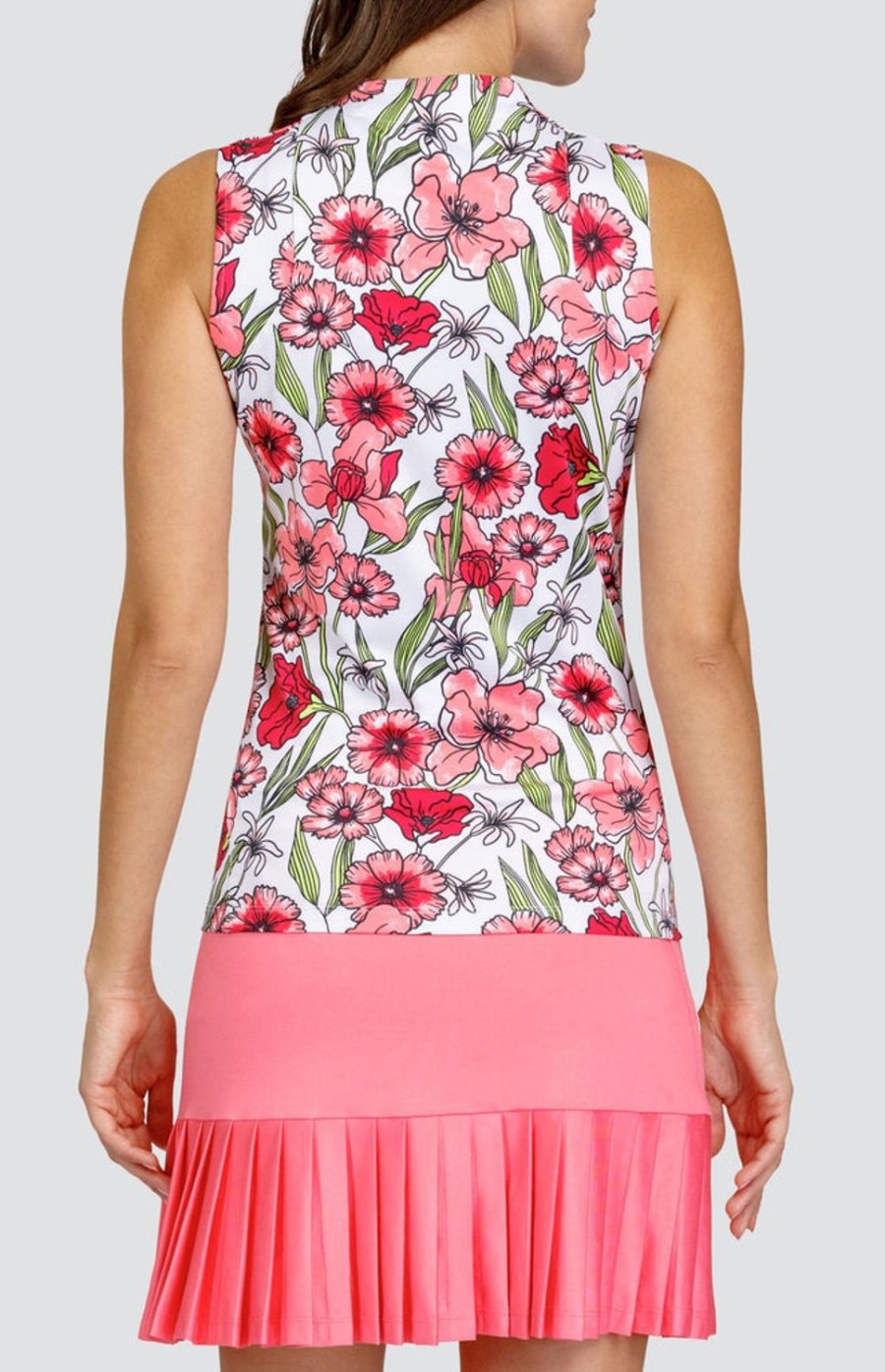 Golf Tail Activewear Sleeveless | Lyon Top - Strawberry Blossoms