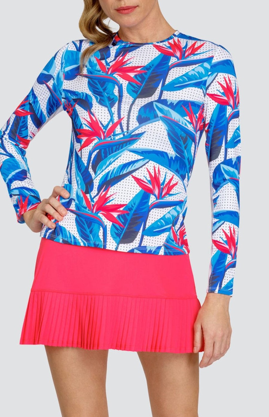 Tennis Tail Activewear Long Sleeve | Emori Top - Wild Paradise